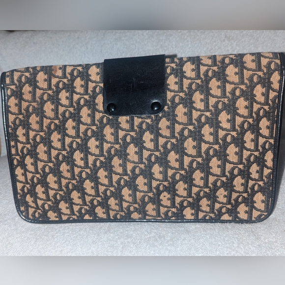 Vintage Christian Dior Oblique Trotter monogram fold over clutch. - Picture 3 of 11